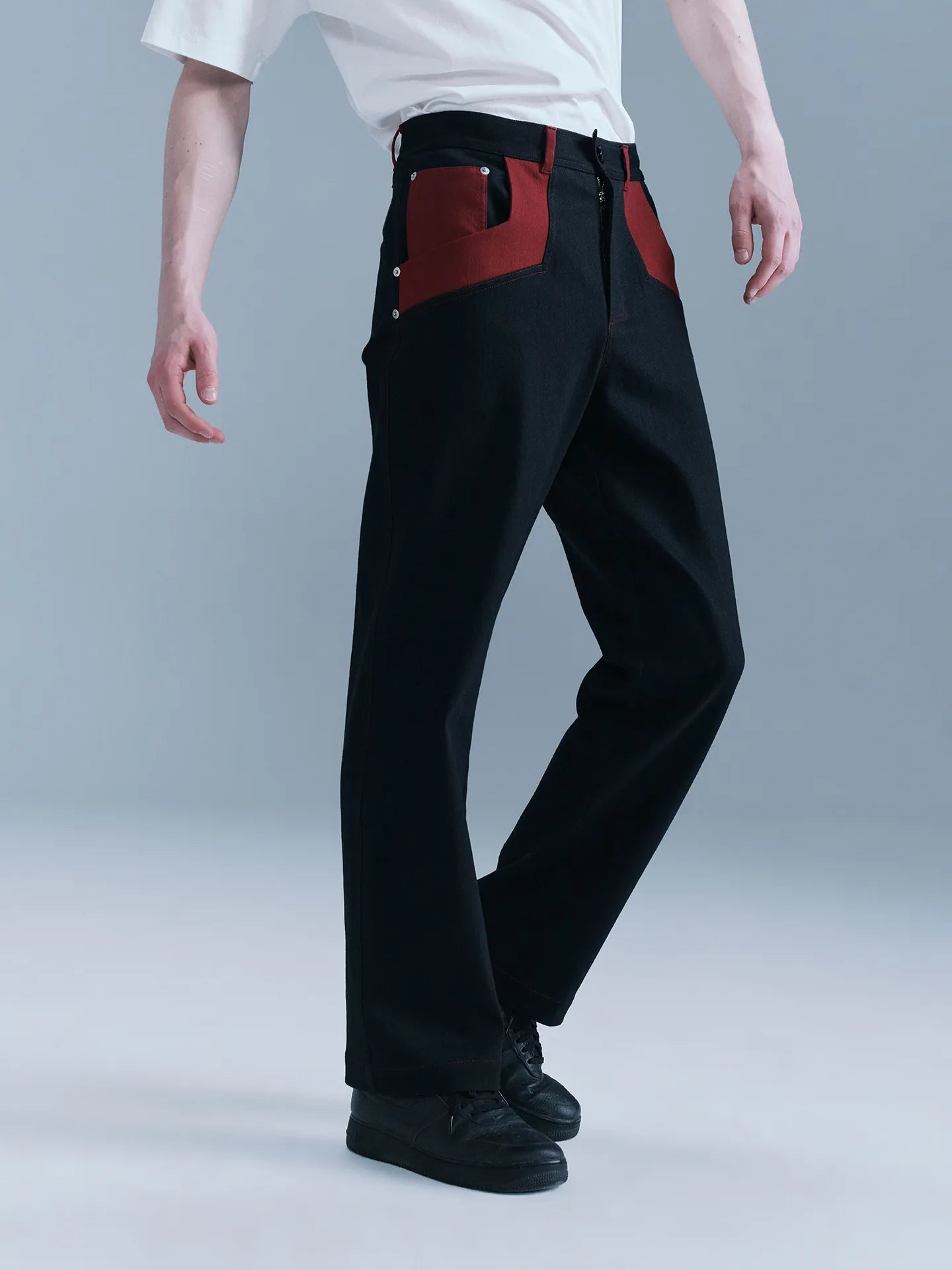 Contrast Color Jeans