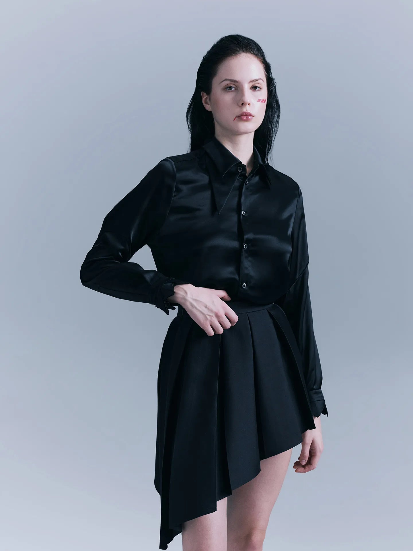 Irregular Diagonal Half Skirt