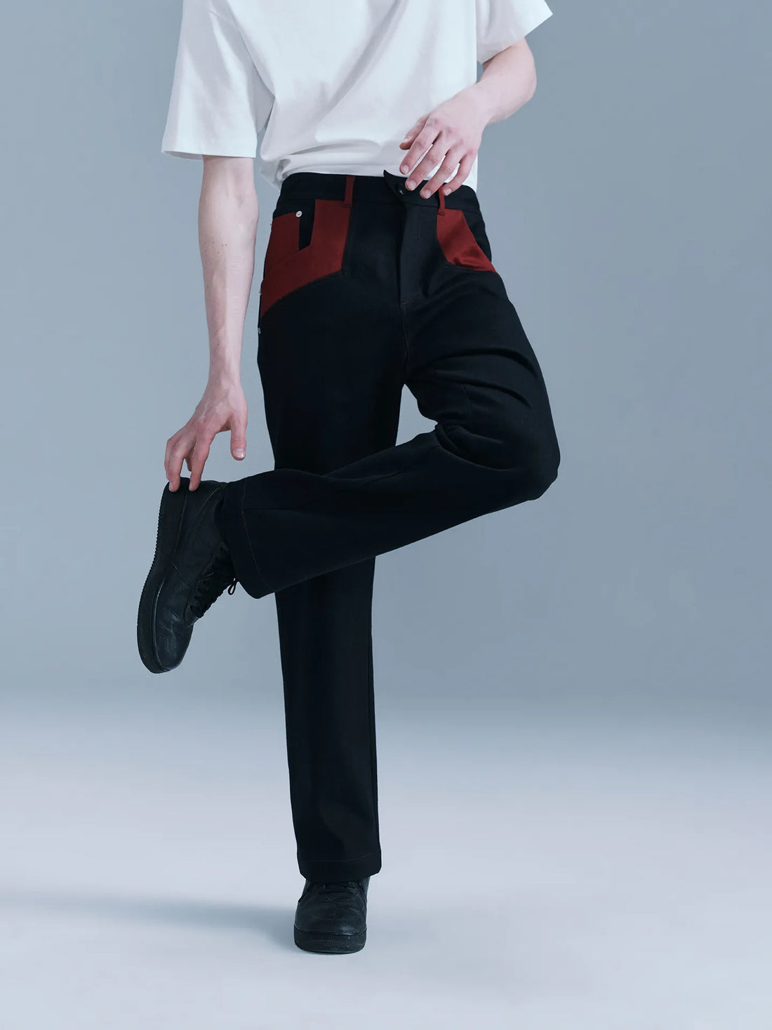 Contrast Color Jeans