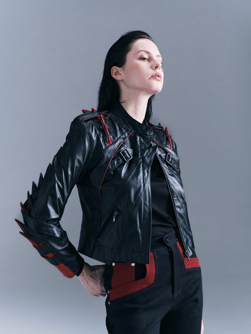 Snake Spike Leather Jacket