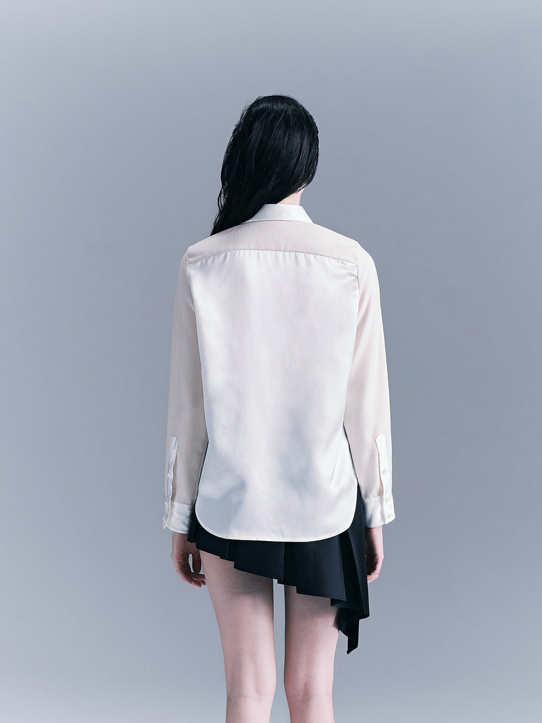 Flannelette and Acetate Paneled Shirt