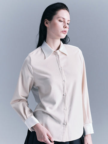 Flannelette and Acetate Paneled Shirt
