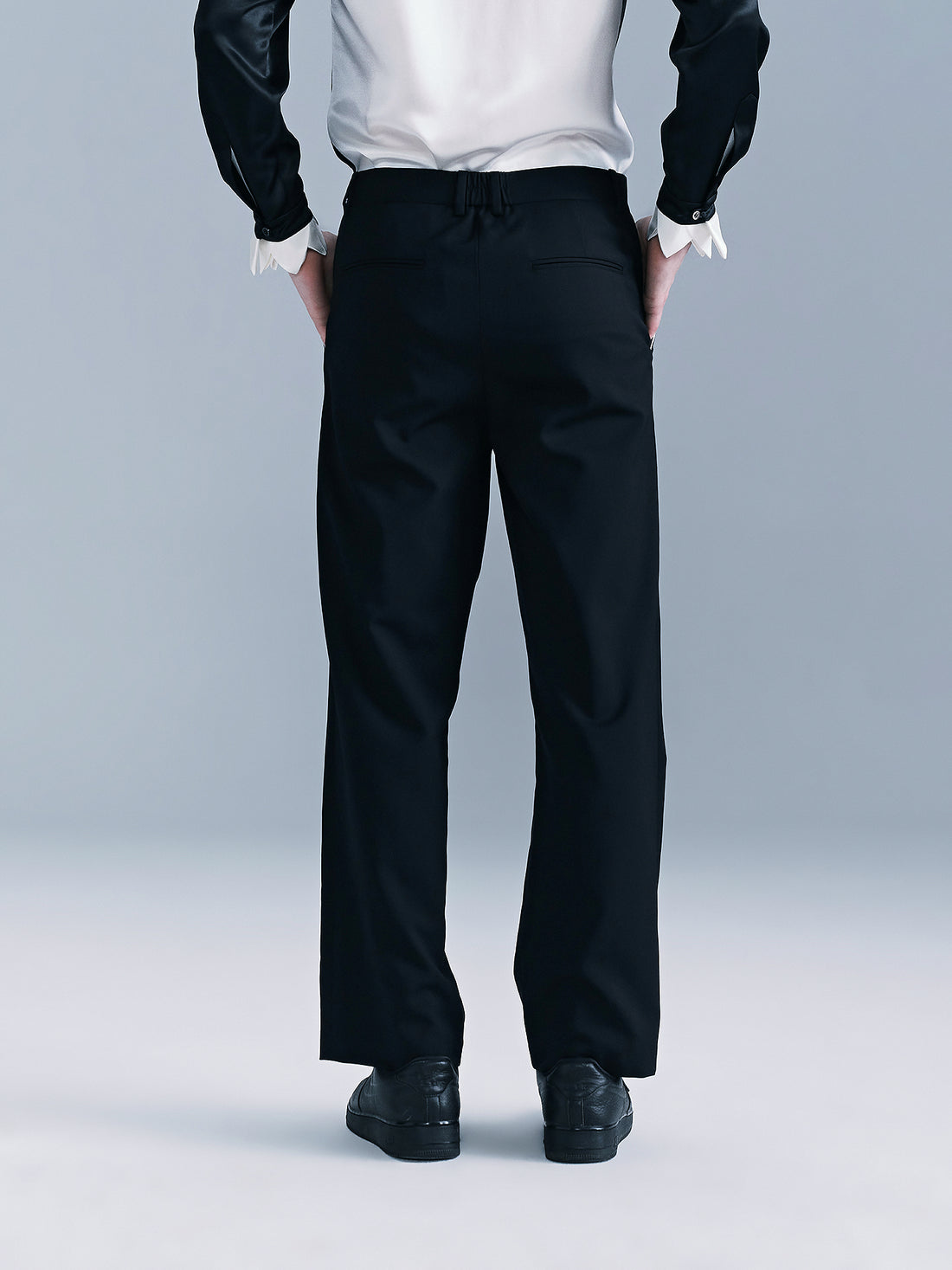 Origami-inspired Peak Lapel Suit with Trousers