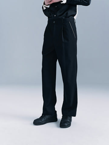 Origami-inspired Peak Lapel Suit with Trousers