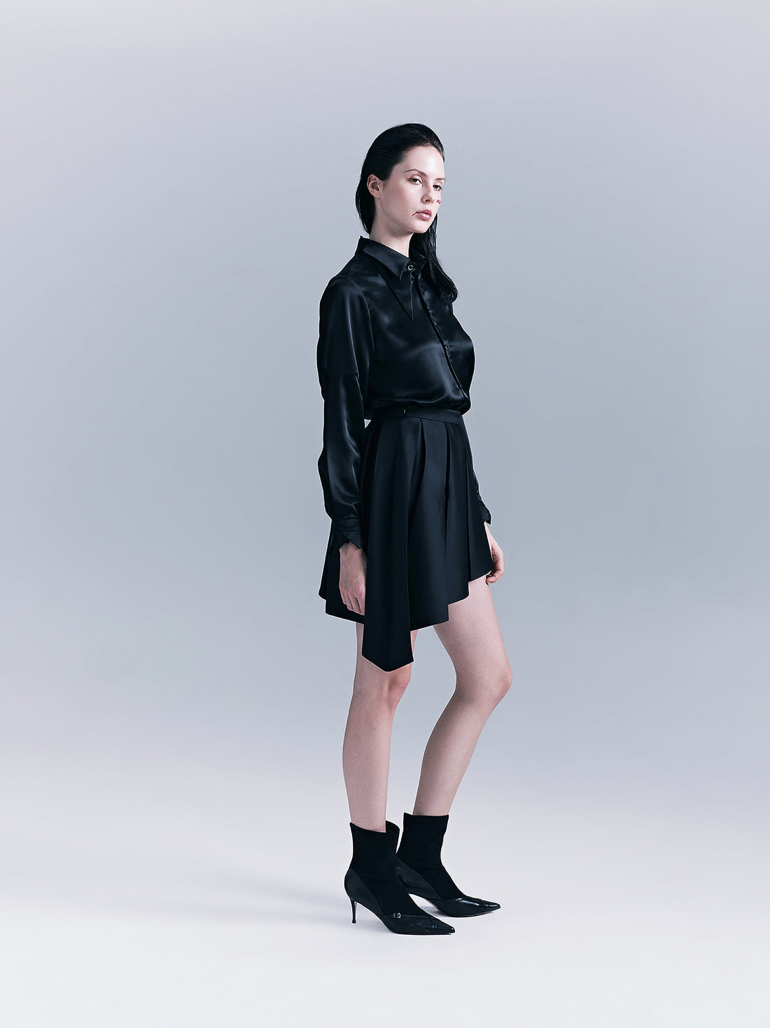 Irregular Diagonal Half Skirt