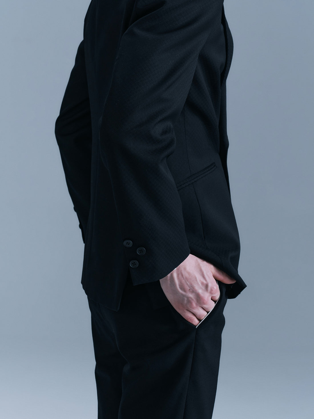 Houndstooth Layered-collar Blazer