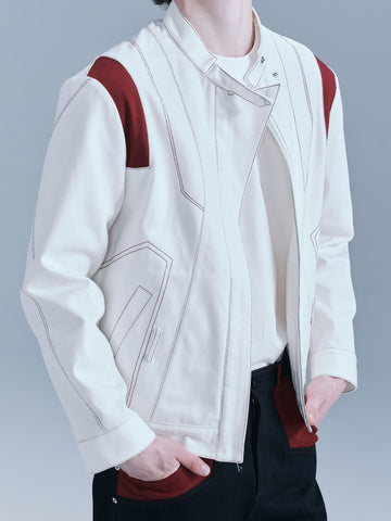 Color-block Denim Jacket